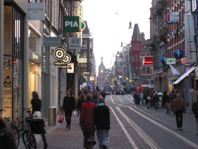 Looking down Leidsestraat