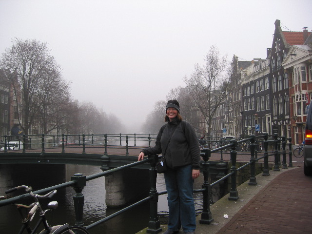 Liz near the canals