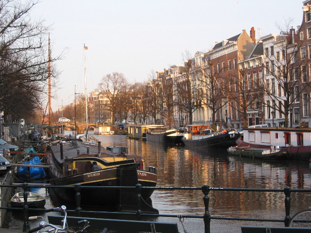 Boats along one of the canals