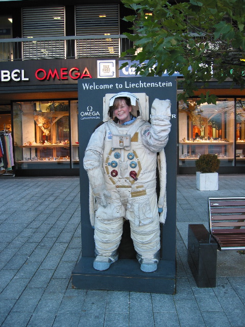 Liz at the Moon Embassy in Liechtenstein