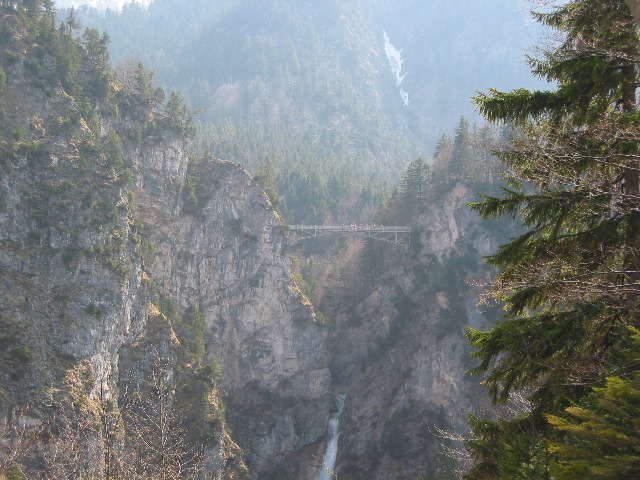 View of waterfall and Marienbr&uuml;cke