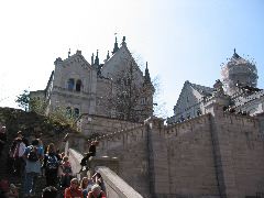 Inside the walls of the castle