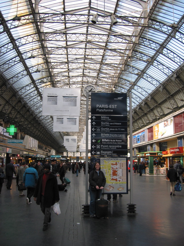 Arrival in Paris Est station