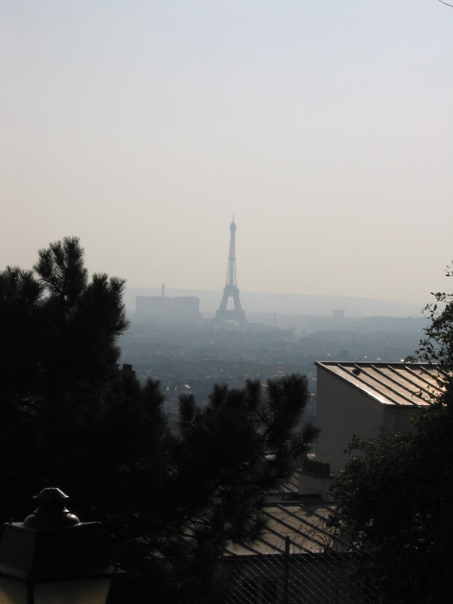 First view of the Eiffel Tower