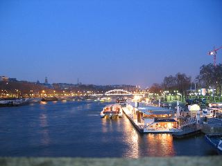 Seine at night from Pont d'l&eacute;na