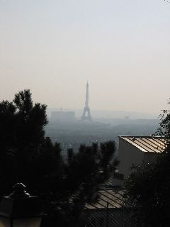 First view of the Eiffel Tower