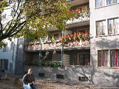 Liz and some Geraniums