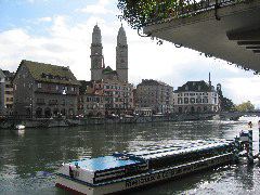 Limmat River & Grosm&uuml;nster