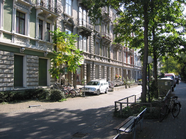 Street in Gundeli neighborhood
