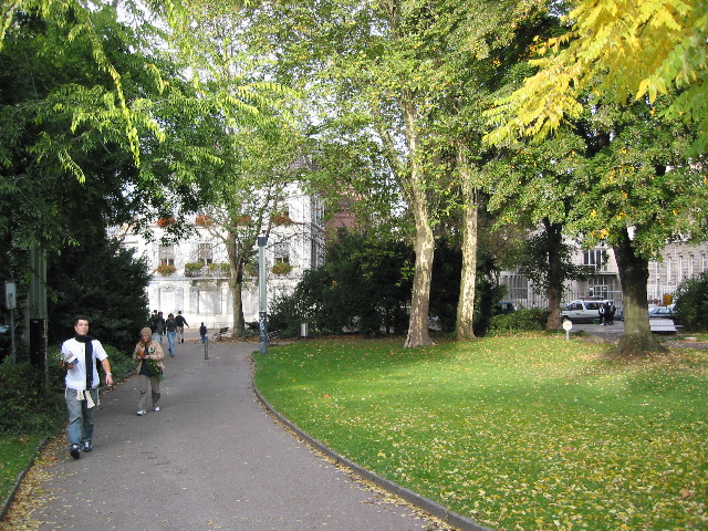 Walking into town
